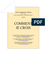 Pierre Teilhard de Chardin. Comment Je Crois (Tomme X)