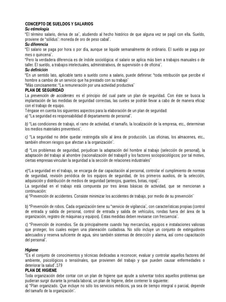 Concepto de Sueldos y Salarios | PDF | Salario | Salud y bienestar