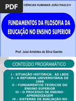 Filosofia da Educação No Ensino Superior
