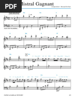 Mistral Gagnant Renaud Partition Piano Chansons Ecrites Divertissement General