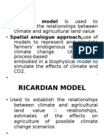 Ricardian Model Spatial Analogue Approach, Use of