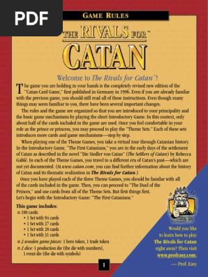 Rivals For Catan Game Rules Dice Leisure Activities