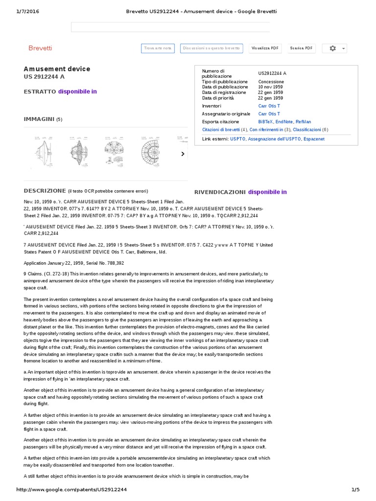 Resultado de imagen para Â US2912244A patent