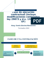 Fase de Ejecución Contractual (Incluye Modificaciones Contenidas Ley 29873 y D.S. 138-2012-EF)