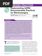 Implementing Aorn Recommended Practices for Electrosurgery