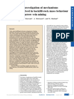 An Investigation of Mechanisms Involved in Backfill-Rock Mass Behaviour in Narrow Vein Mining