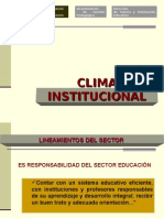 Clima Institucional - Convivencia