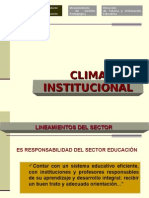 CLIMA INSTITUCIONAL - CONVIVENCIA