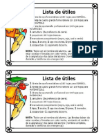 Lista de Útiles Escolares