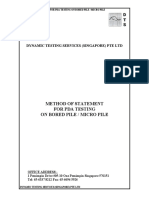 Method Statement of PDA test for bored pile