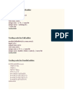 Verilog Adders