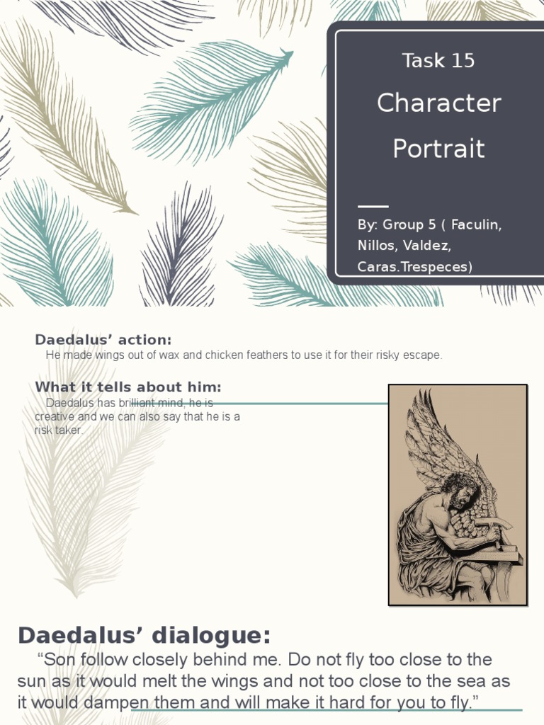 Daedalus: Character Traits and Actions | PDF | Home & Garden | Young Adult