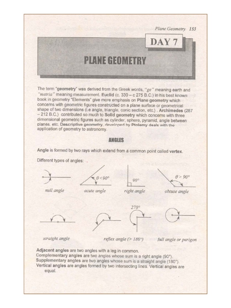 1001 Solved Problems in Engineering Mathematics (Day 7 Plane Geometry ...