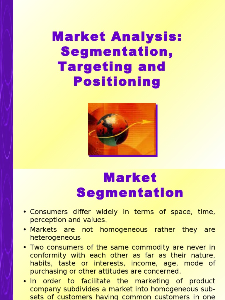 Market Analysis Segmentation, Targeting and Positioning | PDF | Market ...