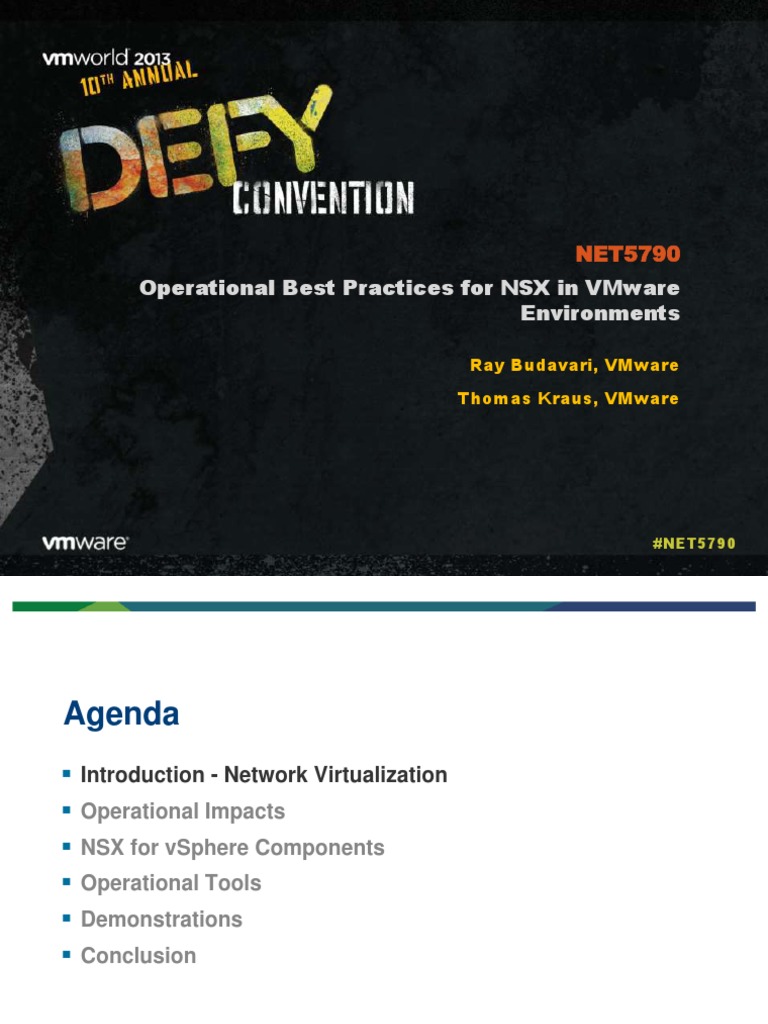Operational Best Practices For NSX in Vmware: Environments | PDF