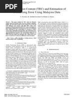 Total Electron Content (TEC) and Estimation of Positioning Error Using Malaysia Data