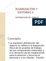 Distribución Dele Espacio Organización y Sistemas II