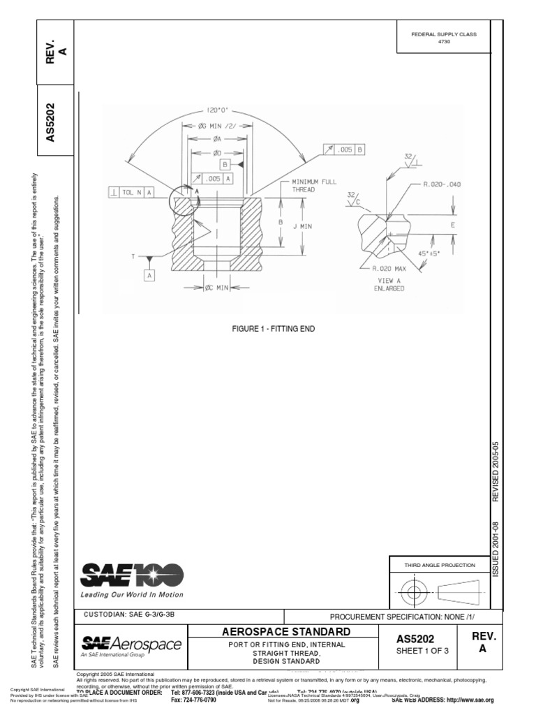 SAEAS5202 Port Dimensions