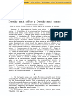 Derecho Penal Militar y Derecho Penal Común