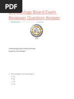 Criminology Board Exam Reviewer Question Answer: Criminologists