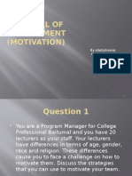 Principal of Management Presentation (Motivation)