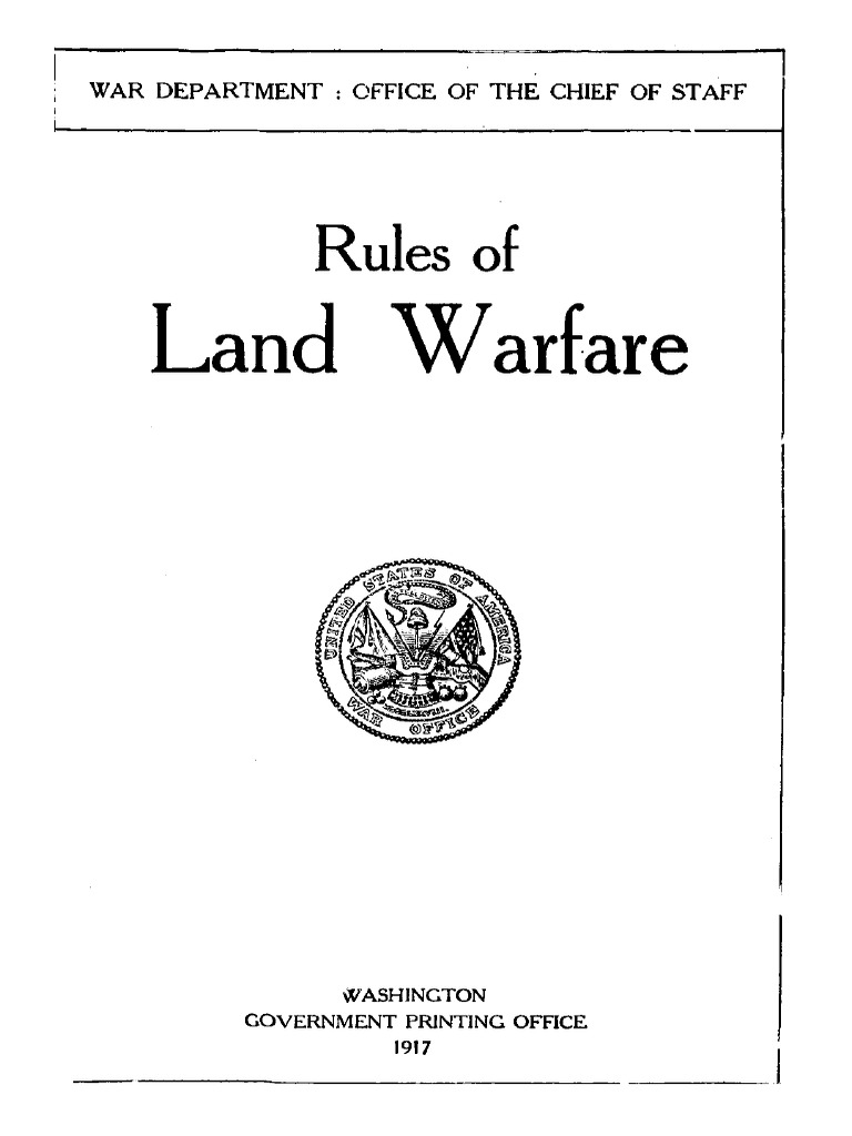 WD 0467 Rules of Land Warfare 19147 PDF Law Of War Prisoner Of War