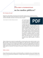 Verónica Ocvirk. ¿Qué Hacer Con Los Medios Públicos. EL Dipló. Edición Nro 198. Diciembre de 2015