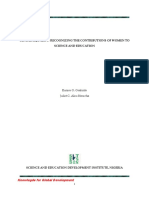 GENDER EQUALITY: RECOGNIZING THE CONTRIBUTIONS OF WOMEN TO SCIENCE AND EDUCATION - Edited by Eunice O. Osakinle and Juliet C. Alex-Nmecha