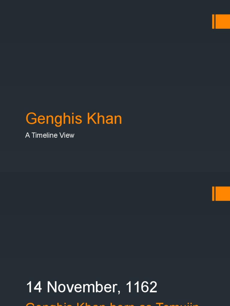 Genghis Khan Timeline Pdf