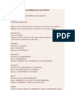 Reactividad de Los Minerales Con Acidos