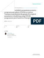 Modeliranje Ekoloških Parametara Pomoću Programskog Paketa VISUM Na Osnovu Transportnog Modela Beograda Gjoric PDF