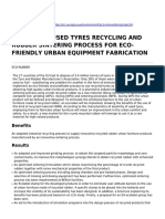 Eco-Innovation - Innovative Used Tyres Recycling and Rubber Sintering Process For Eco-Friendly Urban Equipment Fabrication - 2014-06-04