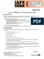 Safe Work Procedures SWP Guide