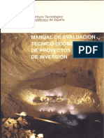 Manual de Evaluacion Tecnico-Economico de Proyectos Mineros de Inversion - 1 PDF