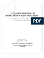 Pensar Experiencias Enseñanza Entre Todos para Todos