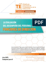 La Evaluación Del Desempeño Del Personal Con: Funciones de Dirección