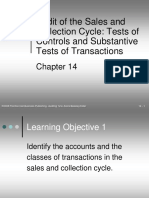 Audit of The Sales and Collection Cycle: Tests of Controls and Substantive Tests of Transactions