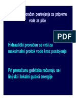 Hidraulicki Proracun Postrojenja _Voda za Pice