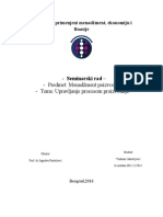 Seminarski Rad - Menadzment Proizvodnje - Upravljanje Procesom Prizvodnje