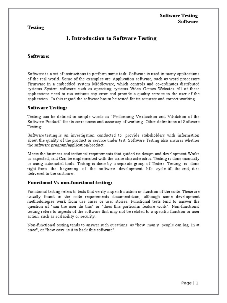 $sotware Testing | PDF