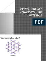 Crystalline and Non-Crystalline Materials
