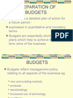 Preparation of Budgets