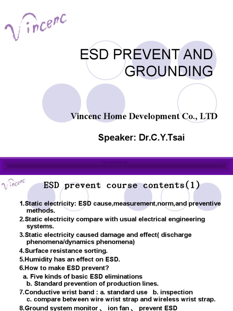 ESD PREVENT.ppt Electrostatic Discharge Electrical Components