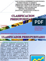 Clasificacion Presupuestaria