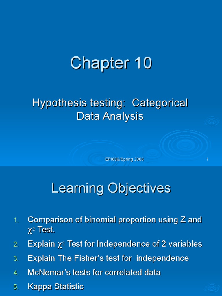 Categorical Data Hypothesis Testing Guide | PDF | Categorical Variable ...
