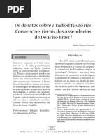 Radiodifusão Nas Convensoe Das ADs-