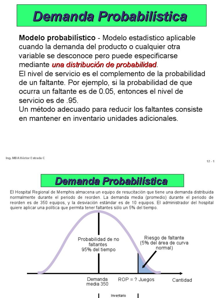 . - Demanda Probabilistica | PDF | Inventario | Probabilidad