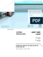 Instalações Elétricas - NBR 14039(2005) - Instalações Elétricas de Média Tensão de 1,0 KV a 36,2 KV - Comentada