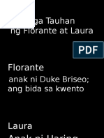 Mga Tauhan NG Florante at Laura