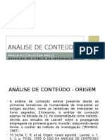 Análise de Conteúdo